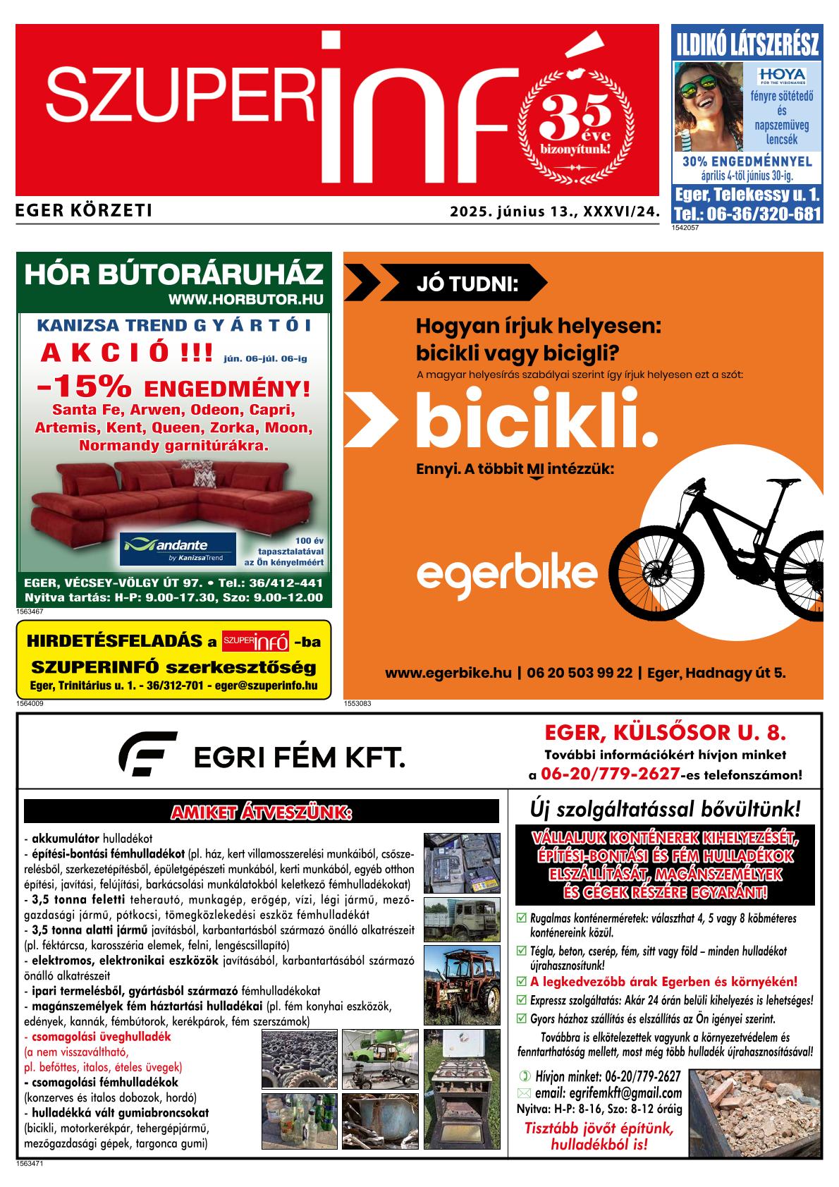 Eger körzeti Szuperinfó