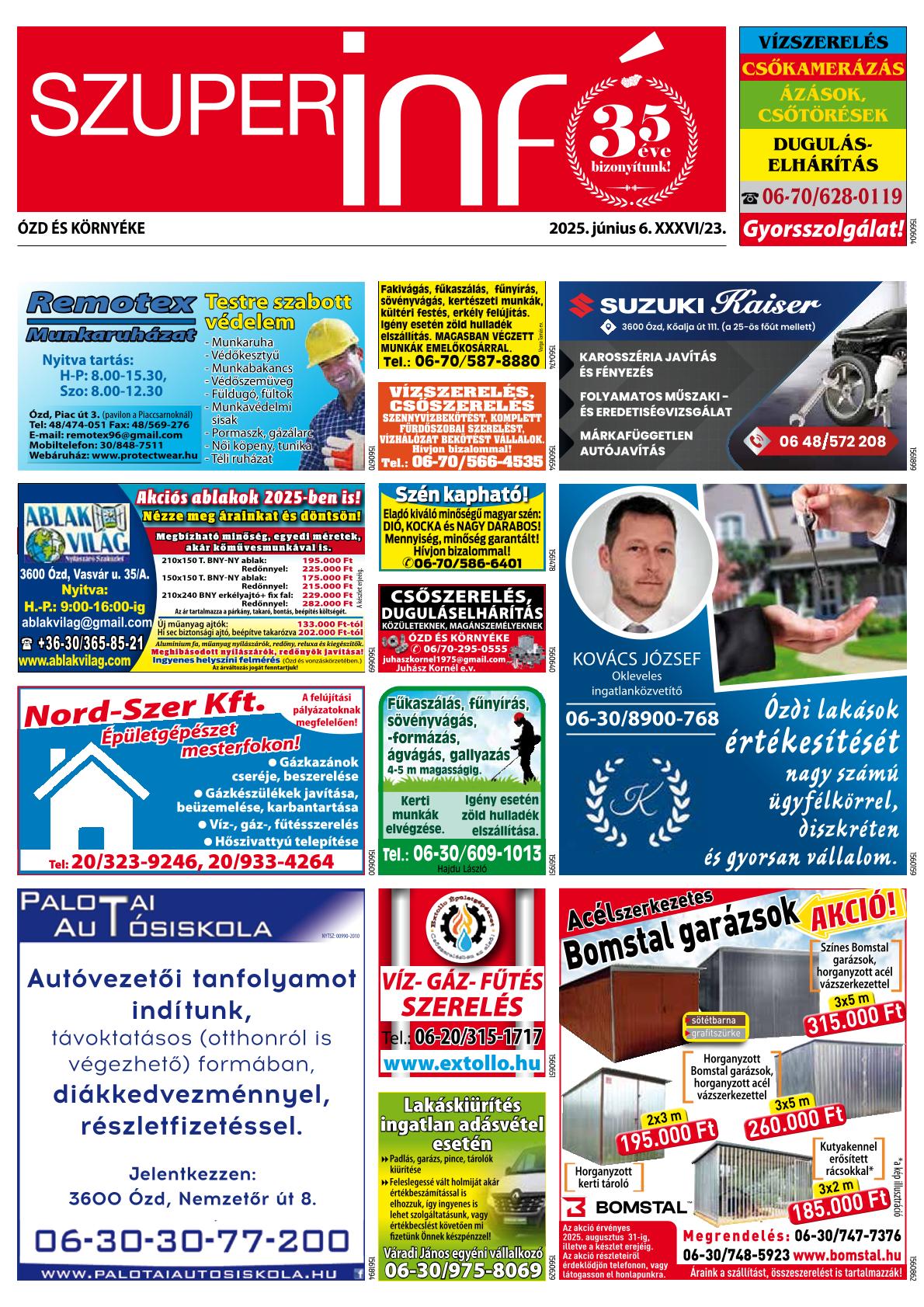 Ózd és Környéke Szuperinfó