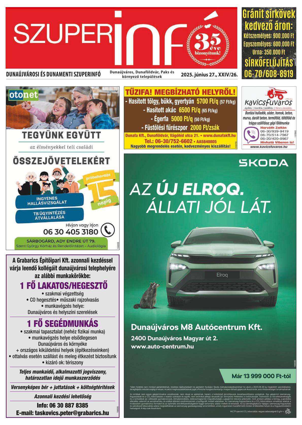 Dunaújvárosi és Dunamenti Szuperinfó