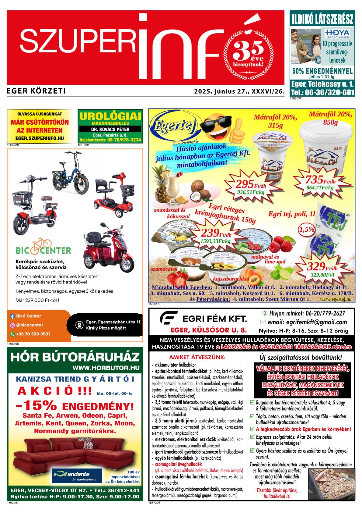 Eger körzeti Szuperinfó