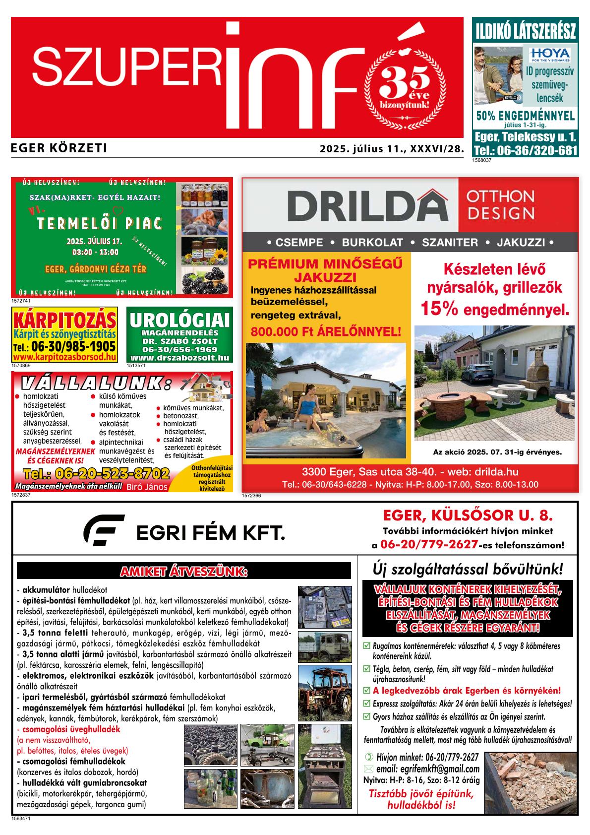 Eger körzeti Szuperinfó