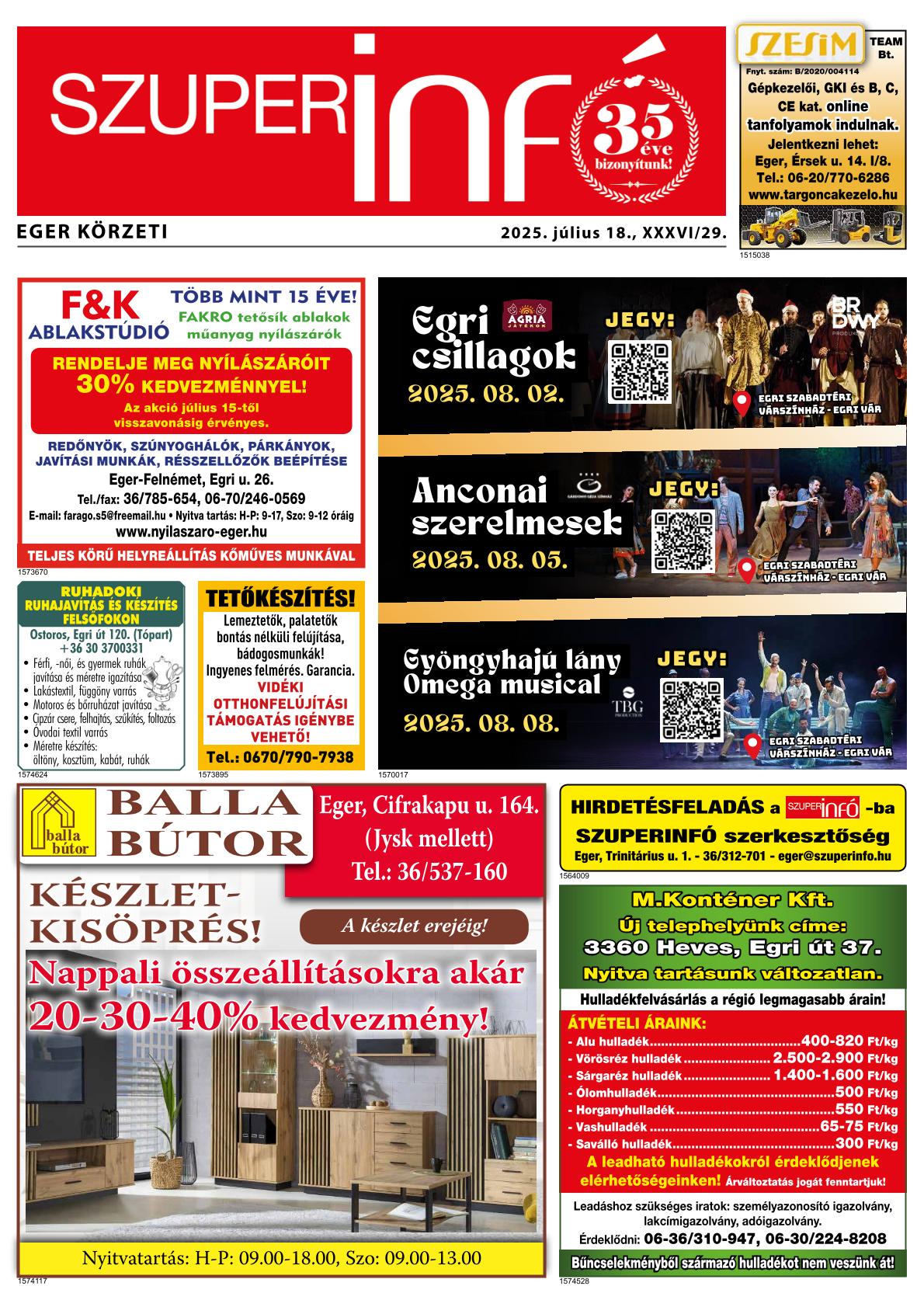 Eger körzeti Szuperinfó