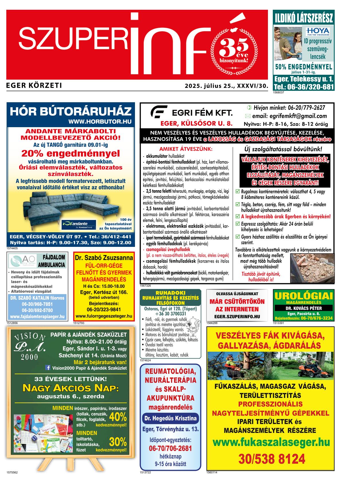 Eger körzeti Szuperinfó