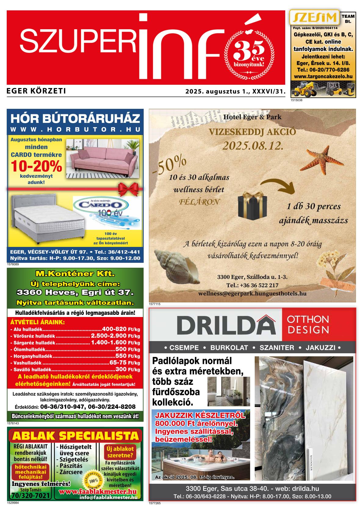 Eger körzeti Szuperinfó