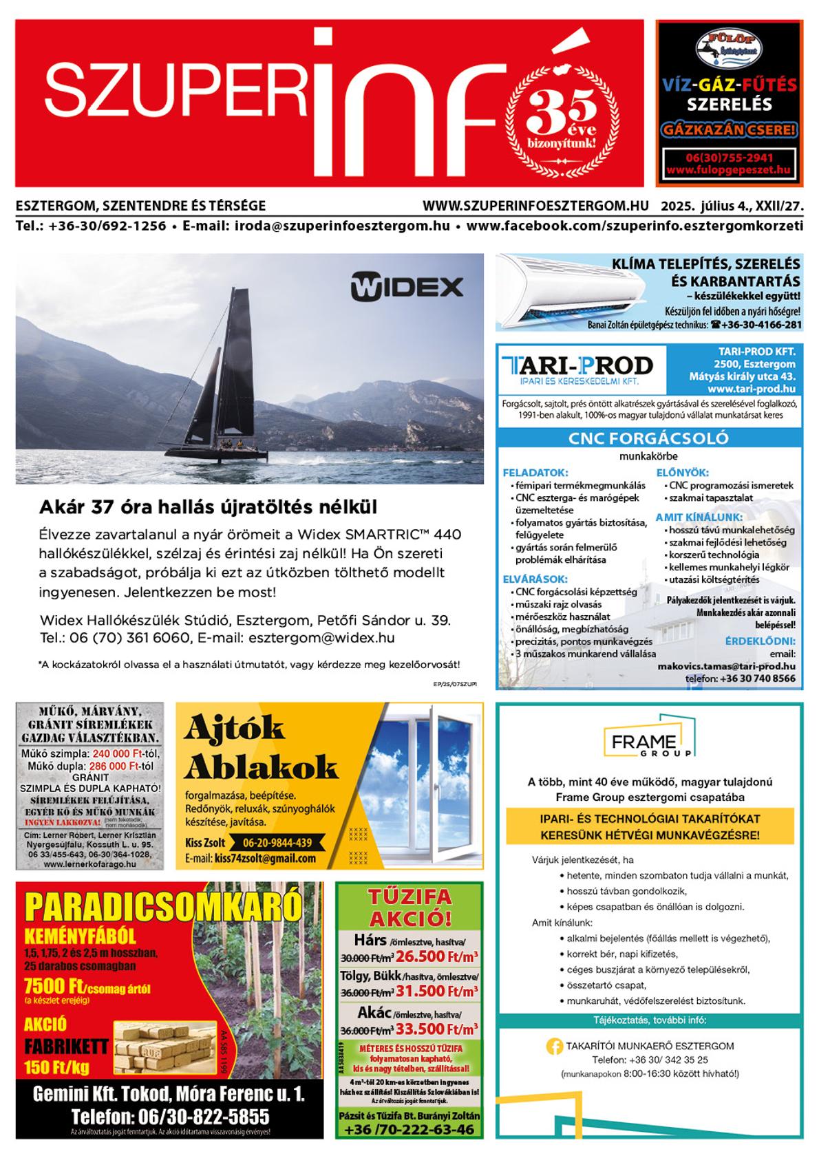 Esztergom, Szentendre és Térsége Szuperinfó