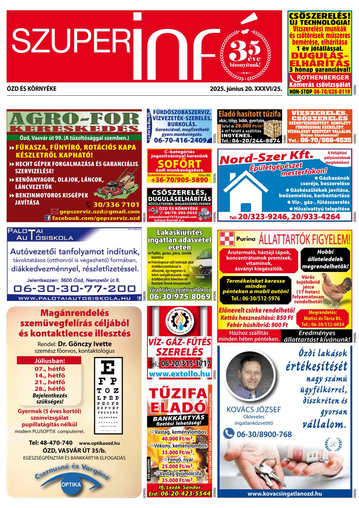 Ózd és Környéke Szuperinfó