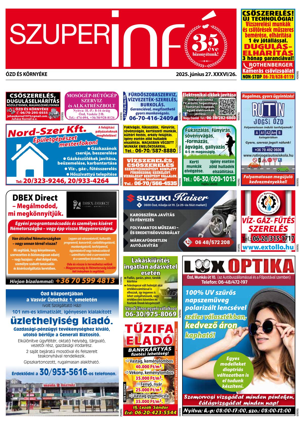 Ózd és Környéke Szuperinfó