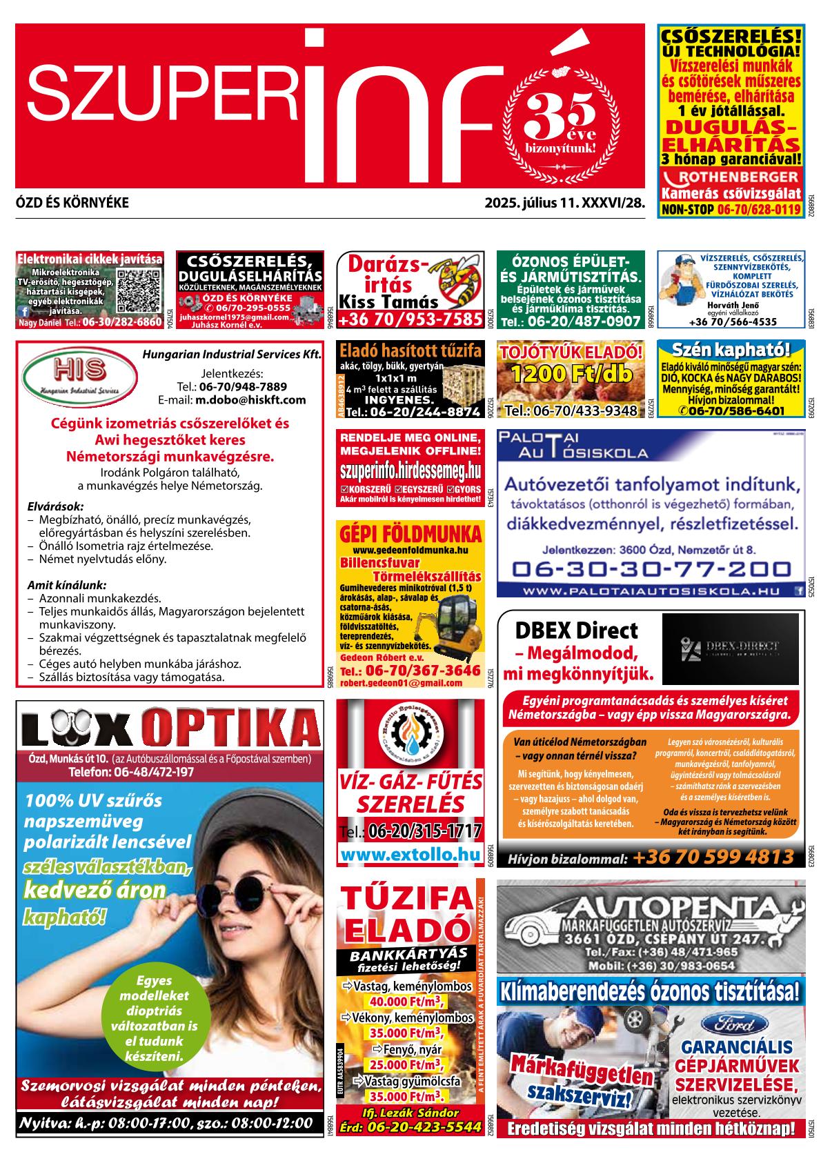 Ózd és Környéke Szuperinfó