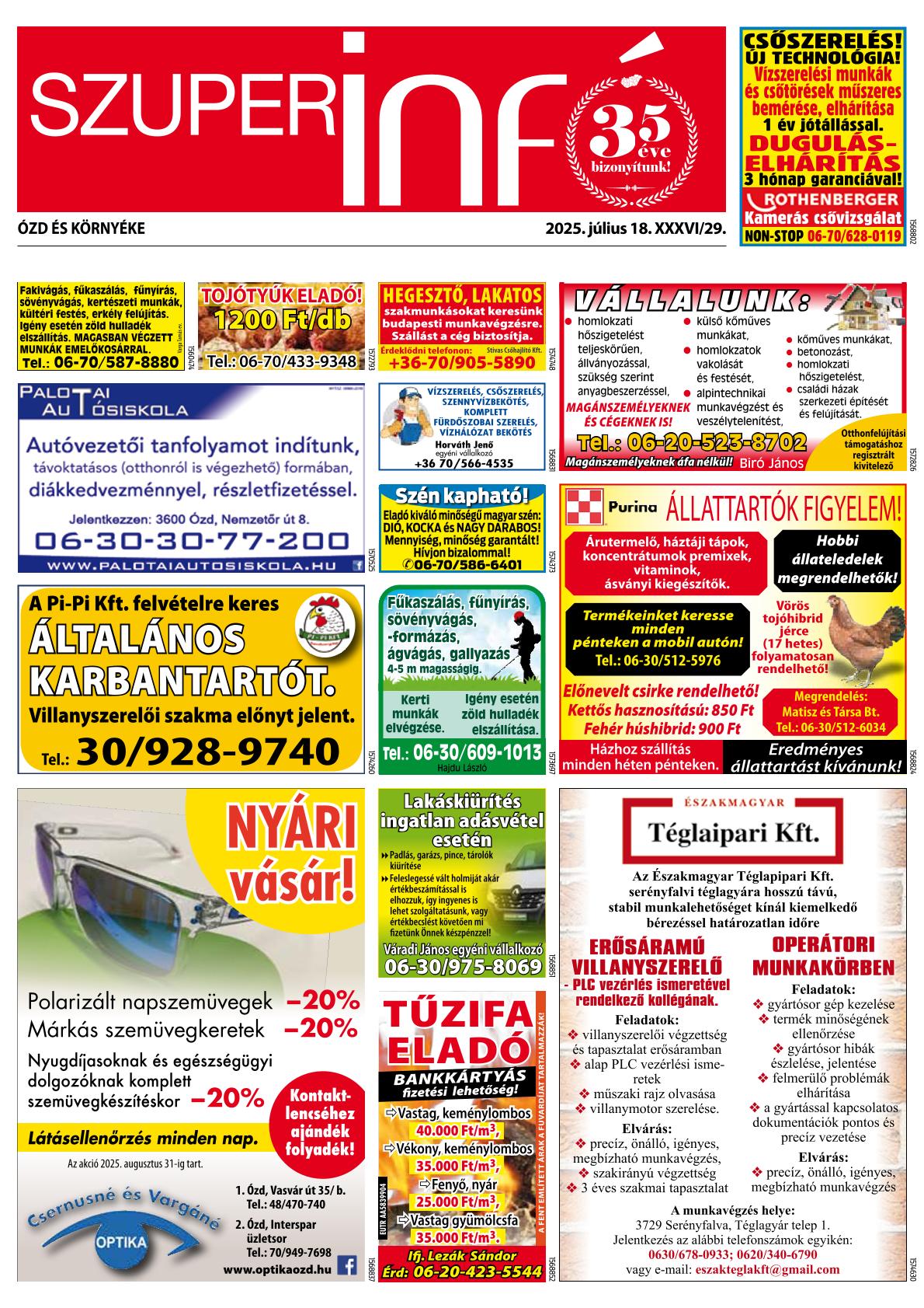 Ózd és Környéke Szuperinfó