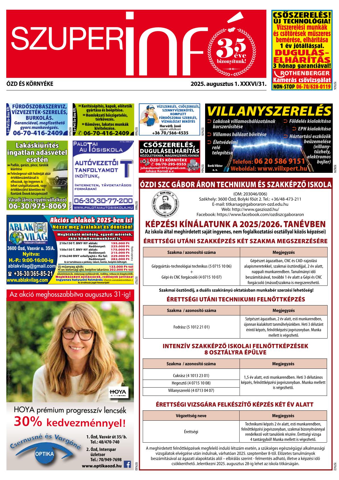 Ózd és Környéke Szuperinfó