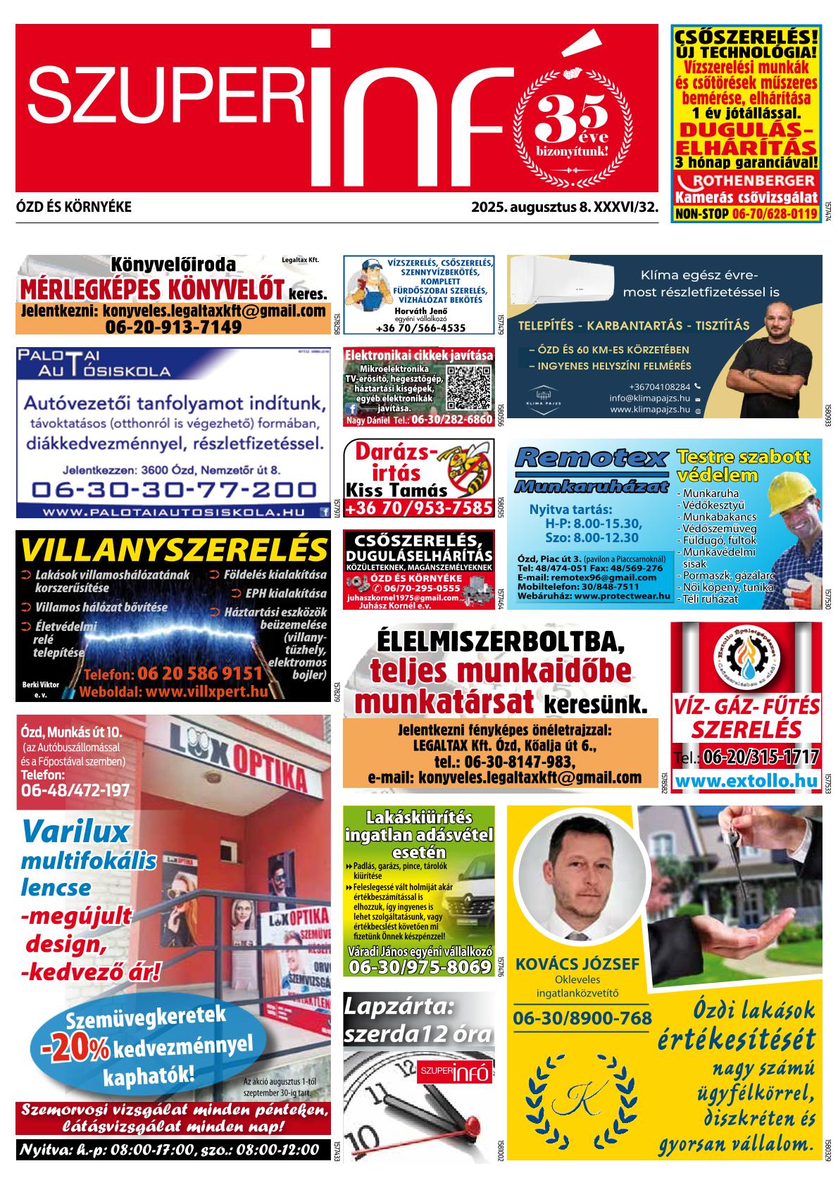 Ózd és Környéke Szuperinfó