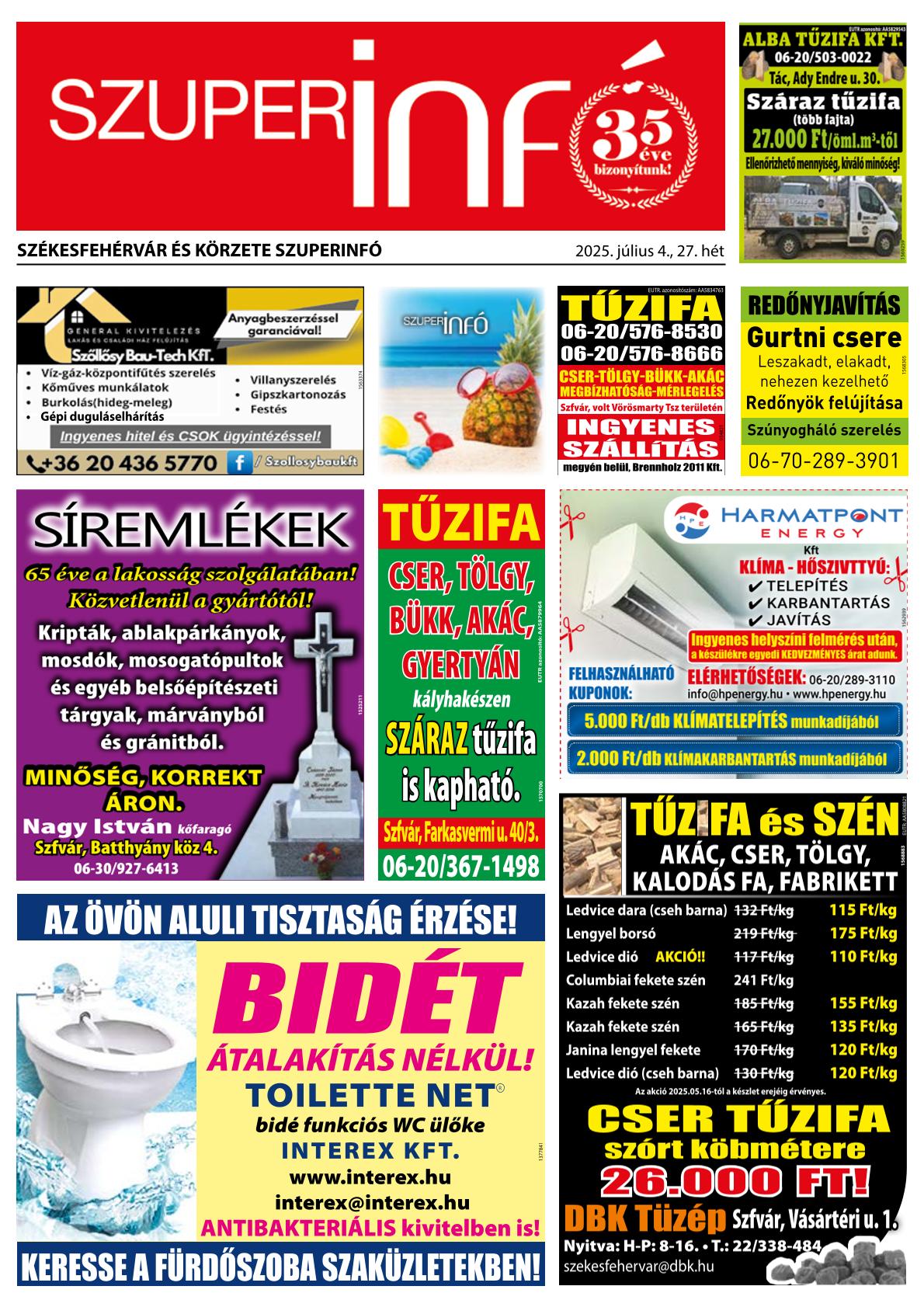 Székesfehérvár és Körzete Szuperinfó