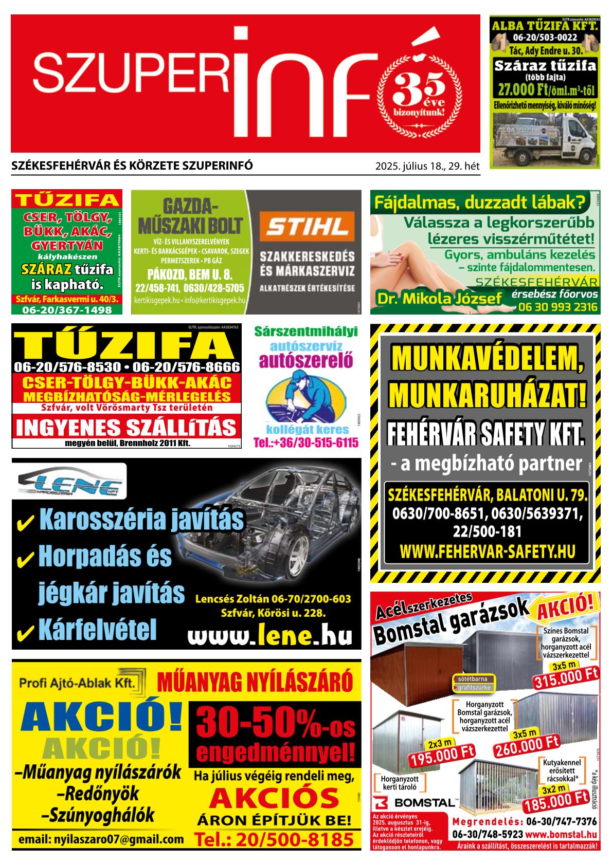 Székesfehérvár és Körzete Szuperinfó