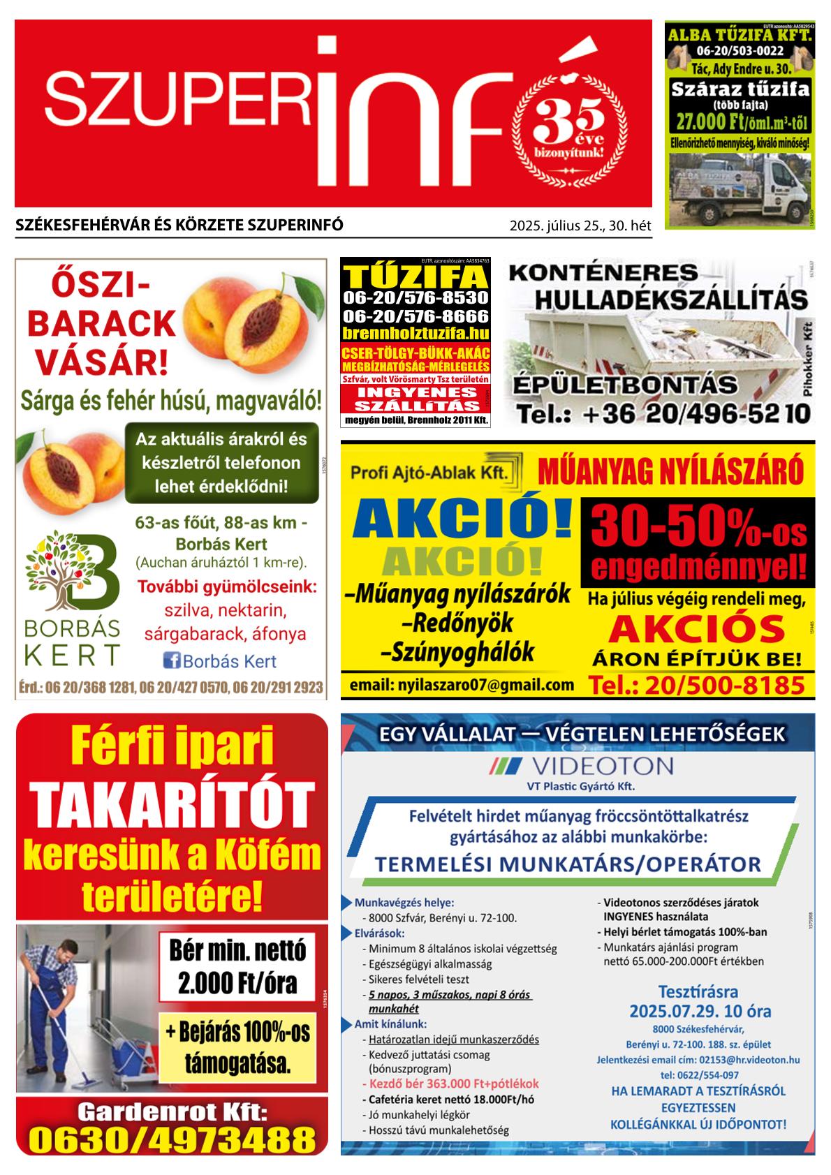 Székesfehérvár és Körzete Szuperinfó