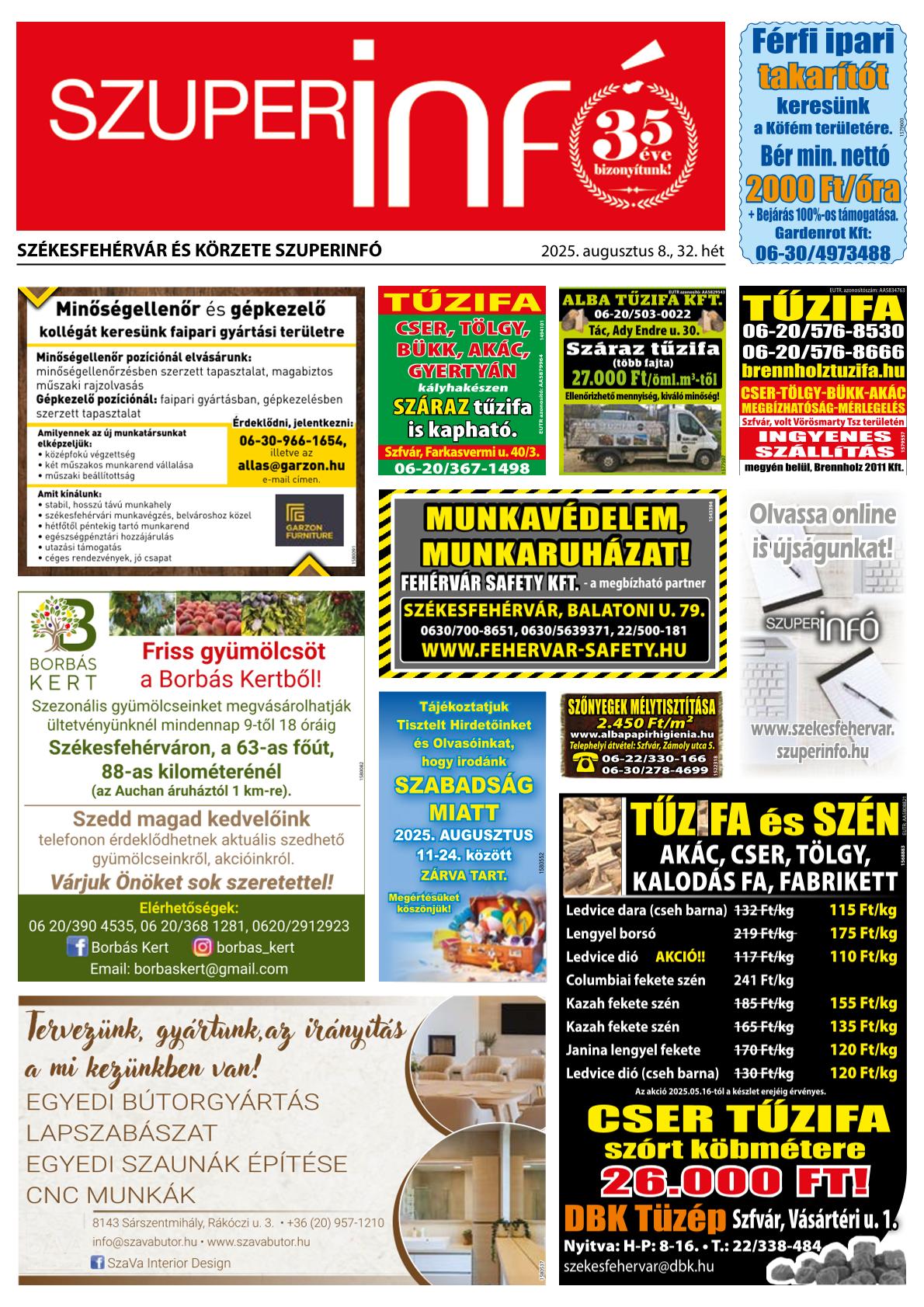 Székesfehérvár és Körzete Szuperinfó