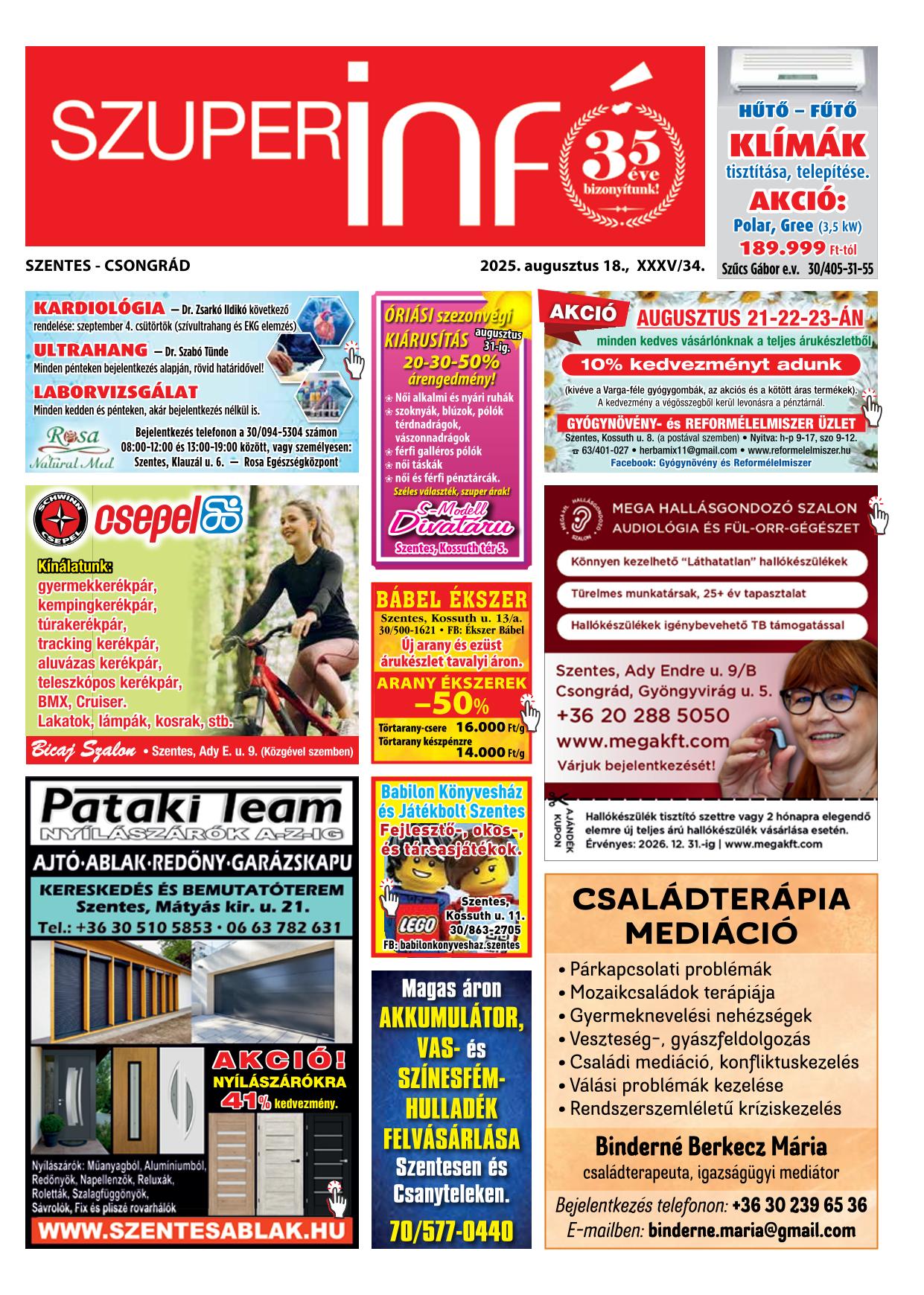 Szentes-Csongrád Szuperinfó