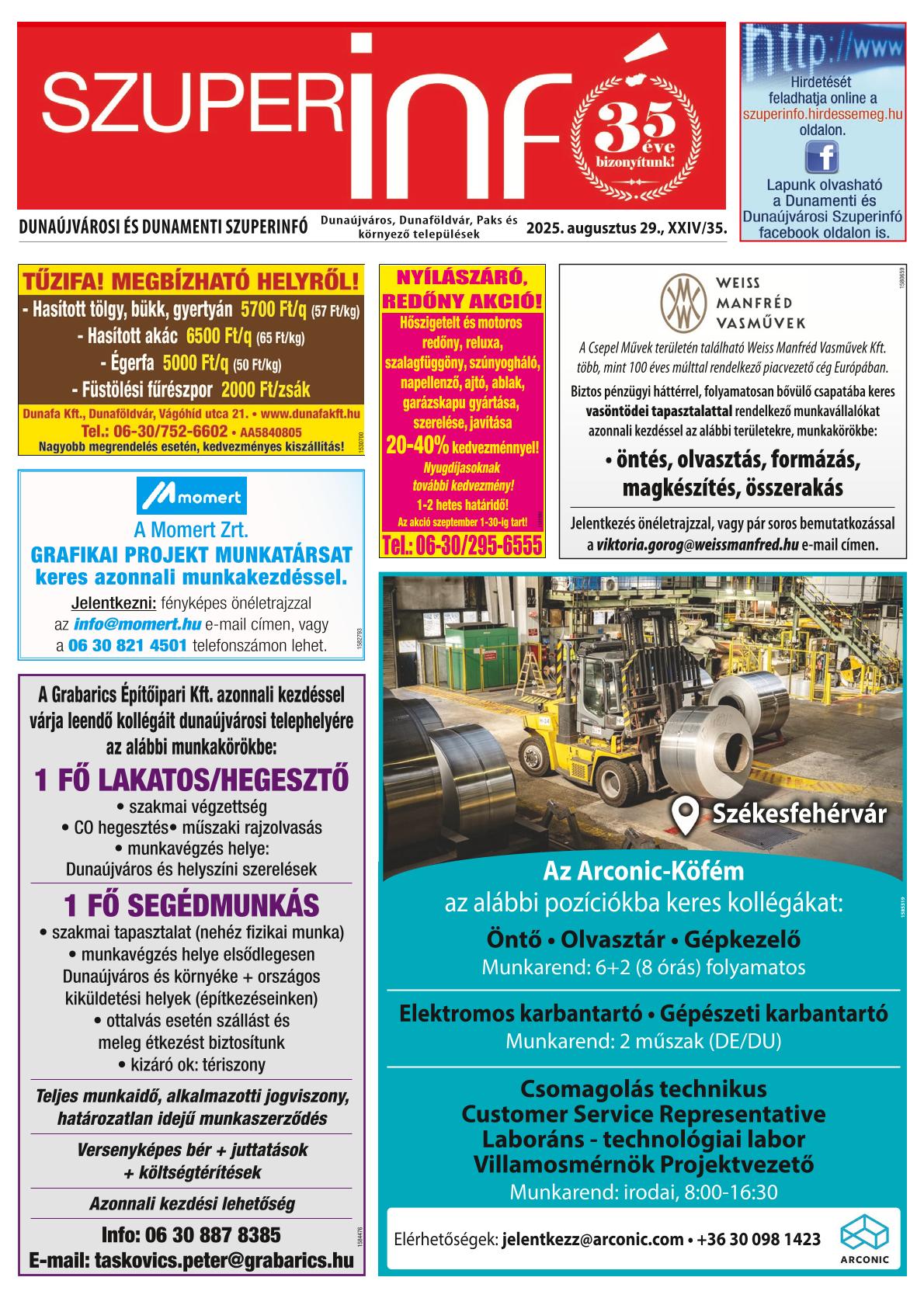 Dunaújvárosi és Dunamenti Szuperinfó