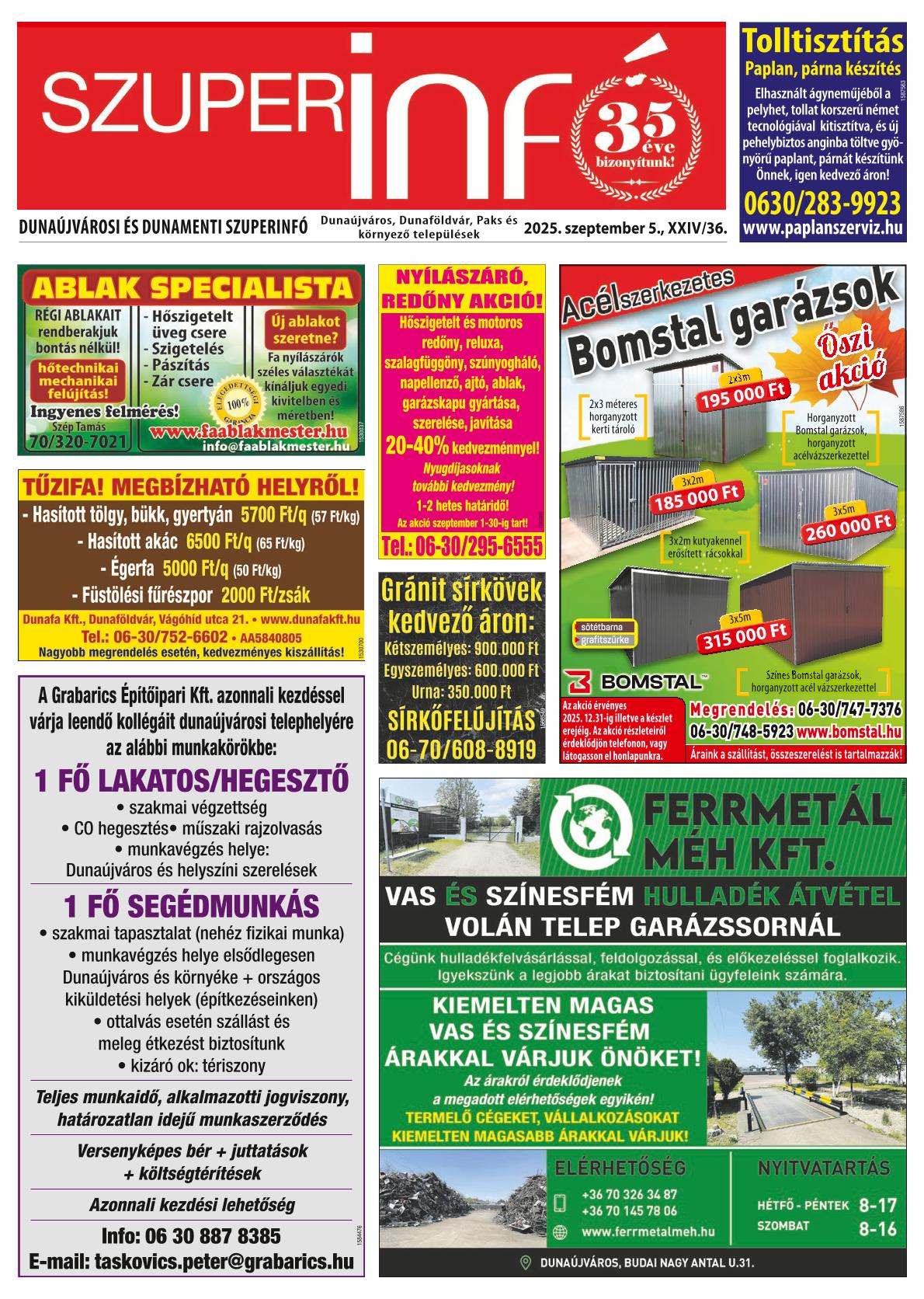 Dunaújvárosi és Dunamenti Szuperinfó