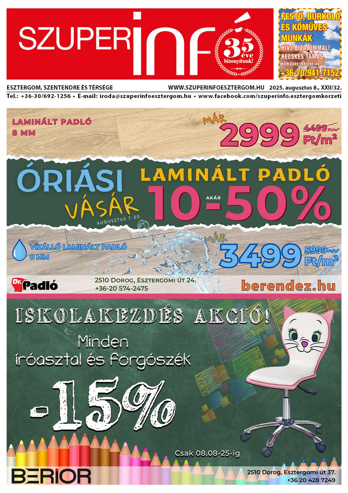 Esztergom, Szentendre és Térsége Szuperinfó