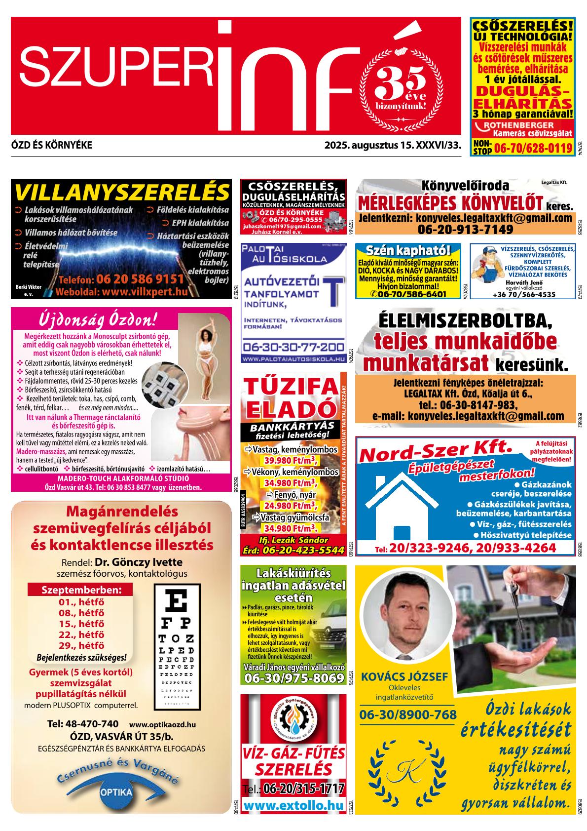 Ózd és Környéke Szuperinfó