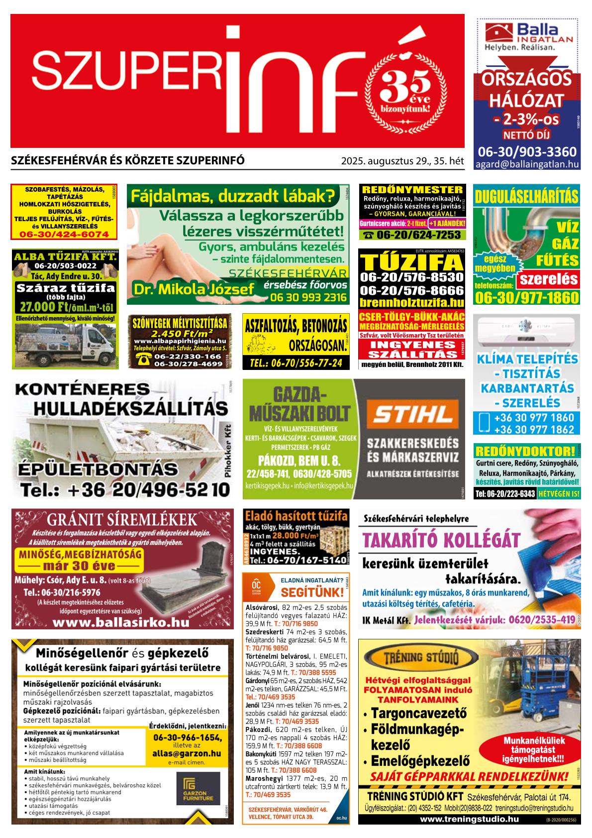 Székesfehérvár és Körzete Szuperinfó