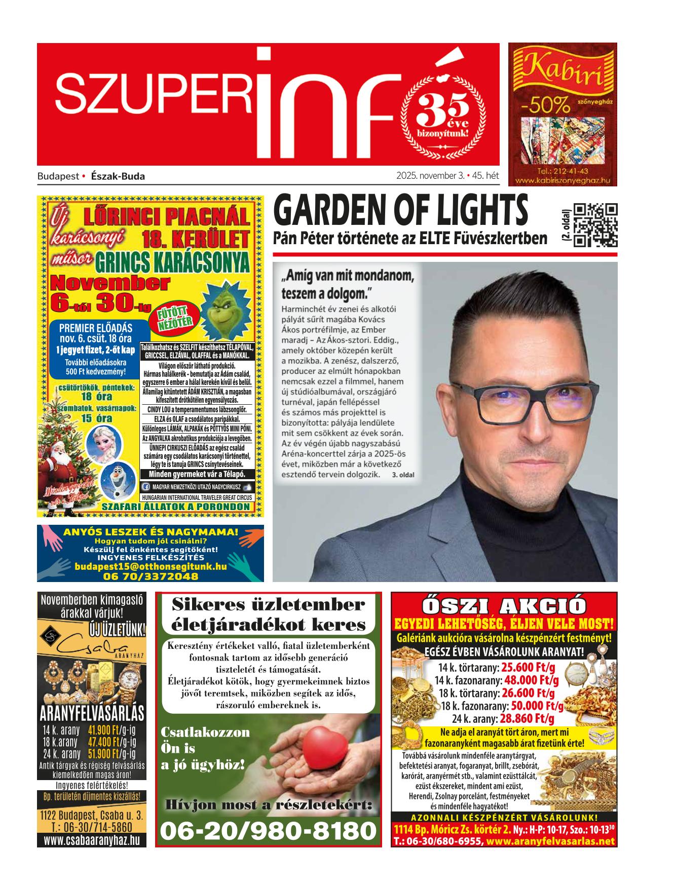 Budapest Észak-Buda Szuperinfó